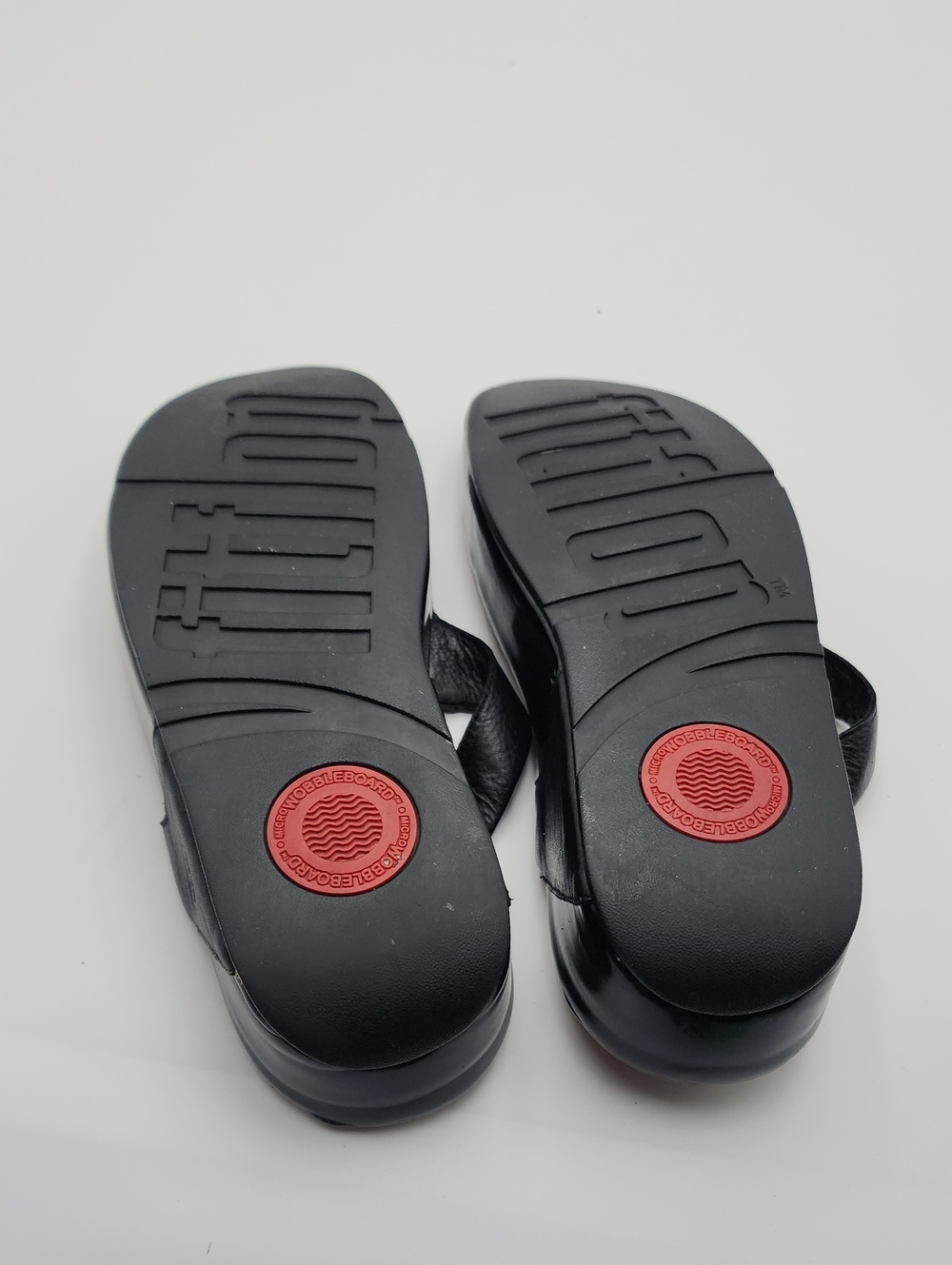 Fitflop Women’s Size 9 Pietra II Sandal Shoes Black Leather Thong Slip On - Picture 9 of 12